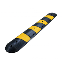 Durable Rubber Traffic Safety Speed Breaker Yellow-black Road Hump Speed Rubber Bump,  Width Plastic Speed Hump Road Bump/